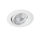 DOWNLIGHT LUCCA GU10 IP23 WHITE TILT, +/- 28° TRIAC FRONT Ø90