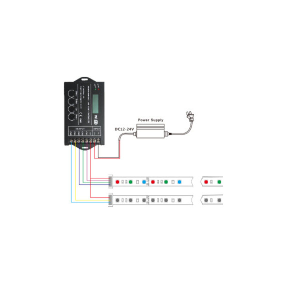 LED WIFI PROGRAMERBAR KONTROLLER RGBW 5 KAN 5-24V 20A GOLDEN