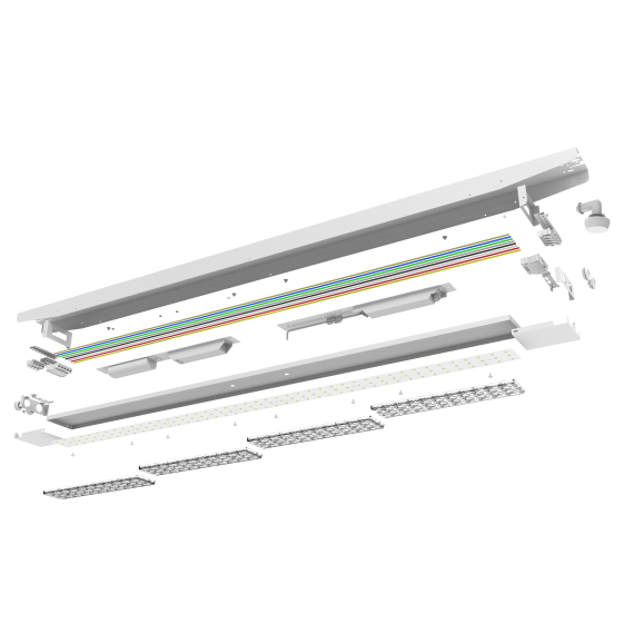 LEDMAX MULTI 60-120W/840 90° IP23 19000lm LIFUD 100't L80B50 IK08 IP23 PMMA HVIT 1470MMGOLDEN