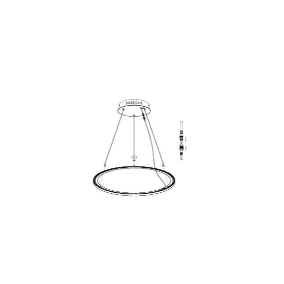 PLATT ROUND LED 60W/830 40/60 5790LM TRIAC 600x11,5 707600 GOLDEN