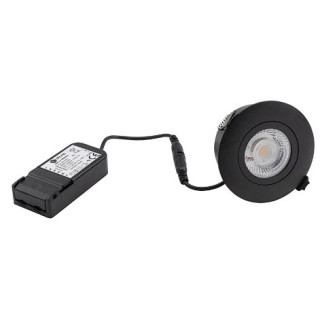 DOWNLIGHT LOW PROFILE 6W/DTW TRIAC DIM Ø83 SORT ELN:3250989 NORDTRONIC