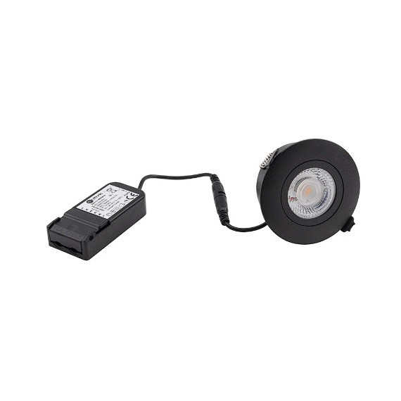 DOWNLIGHT LOW PROFILE 6W/DTW TRIAC DIM Ø83 SORT ELN:3250989 NORDTRONIC