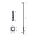 Parkmast 4 meter med fotplate.