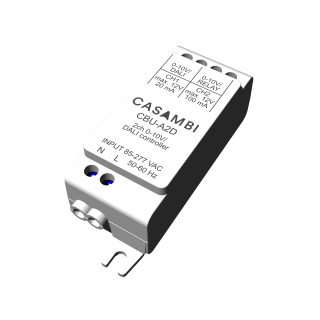 CBU-A2D-EU er en Casambimodul som kan styre både 1-10V og DALI drivere
