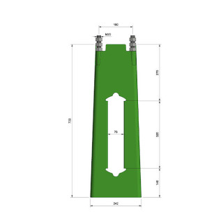 Fundament for parkmast med fotplate.