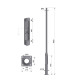 Parkmast galvaniser med toppdiameter 76mm