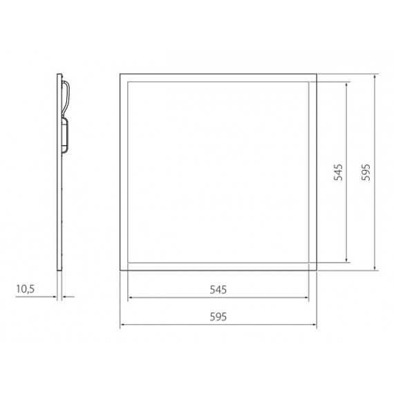 LED PANEL PLATA 26W/830 600X600 2800LM UGR19 MCA3  5ÅR 4146630 AIRAM