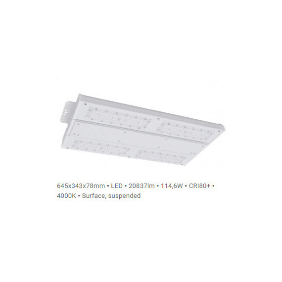 NORTE L 114W/840 LED1x20850 D580 ALU L120° 20837LM IP65 NORTH