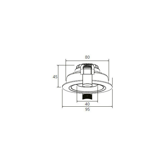 CELEST v2 8W/927 COB HVIT 800LM 60° 230V Ø83 UNOTILT TRIAC 50'T 707410 GOLDEN