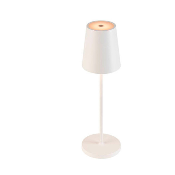 VINOLINA TWO BORDLAMPE OPPLADBAR 2W 10H Ø11CM MED SKJERM HVIT 2200/2700/3000K TOUCH 1007692 SLV