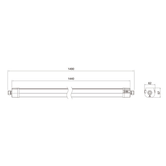 INDUPROOF 1500 45W/840 IP65 7200LM IK08 4338606 AIRAM
