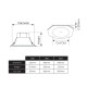 ARIAL PRO DOWNLIGHT 16W/CCT 3/4/6'K1660LM 90GR IP65 10951 BELL