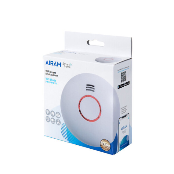 TRÅDLØS RØYKVARSLER SMART HOME MED TELEFONVARSLING 7126609 AIRAM