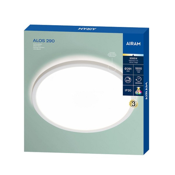 PLAFOND ALOS 290 IP20 18W/930 STEP DIM WHITE 9610669 AIRAM