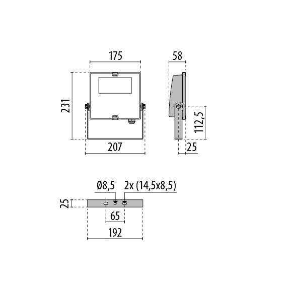 GUELL ZERO A/W 15W/830 SORT 230V IP66 06152080 PIL