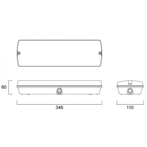 NØDLYS LED 3,2W 170LM 30'T 3 TIMER BATT 0032004 NØDLYS SYLVANIA